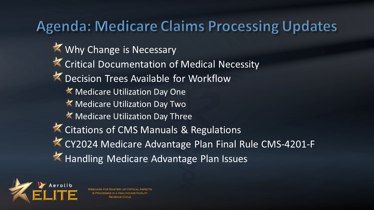 AElite - Medicare Claims Processing Updates