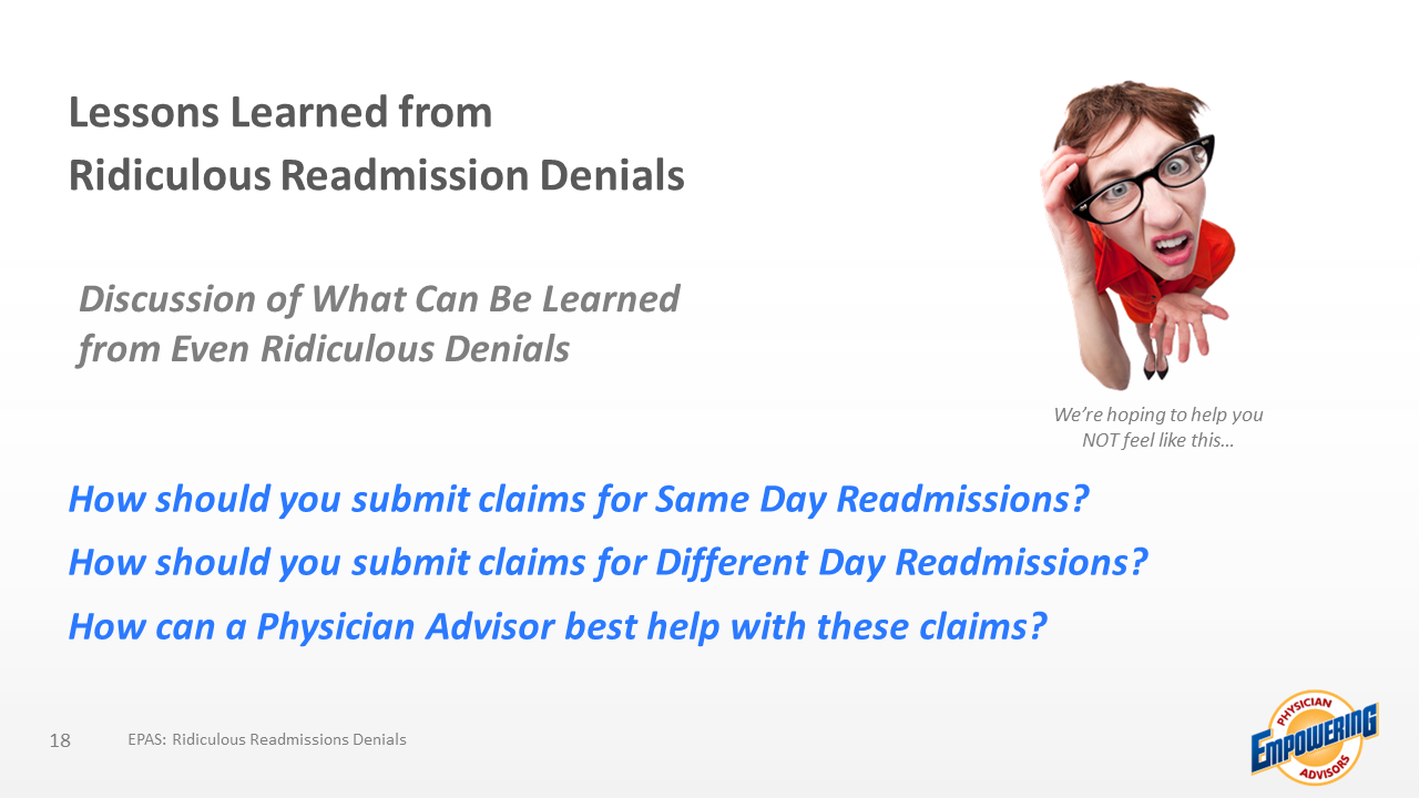 EPAS 05162019 Lessons Learned from Ridiculous Readmission Denials Video