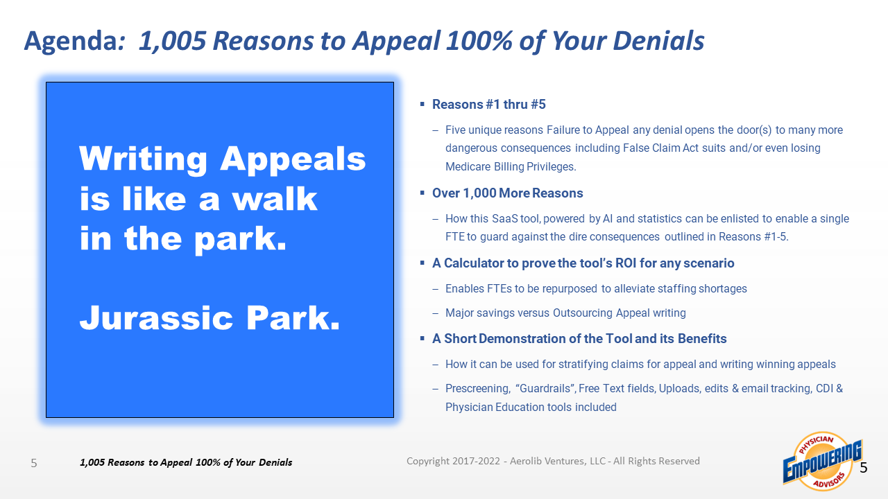 EPAS-071422_1,005 Reasons to Appeal 100% of Your Denials