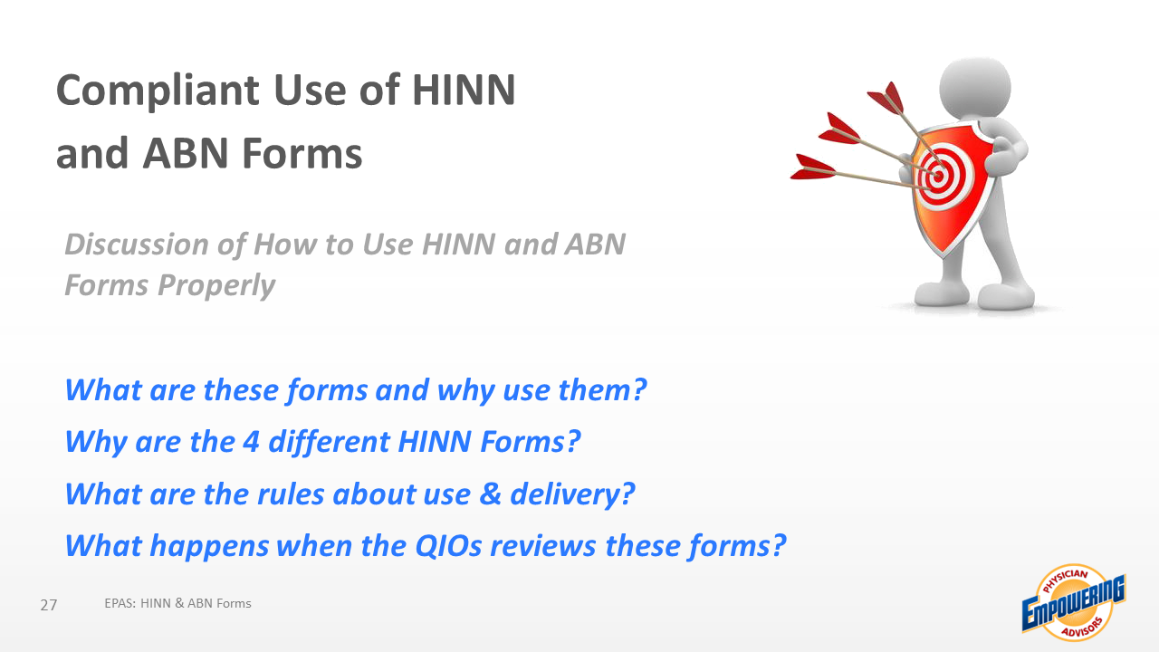 EPAS 08232018 Compliant Use of HINN and ABN Forms Video