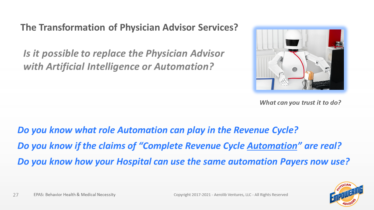 EPAS 082621 The Transformation of Physician Advisor Services with Automation