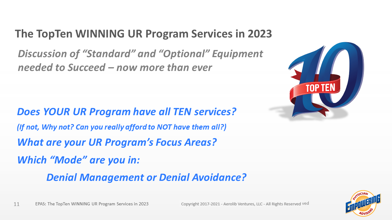 The TopTen WINNING UR Program Services in 2023